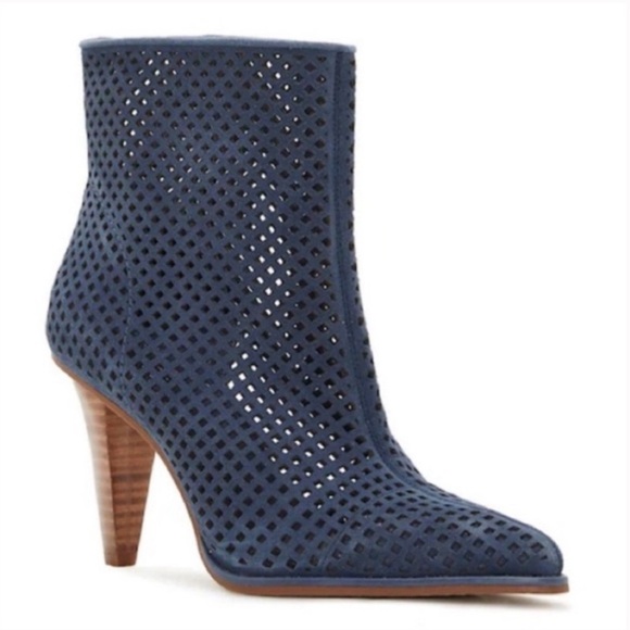 Vince Camuto Shoes - Vince Camuto || NWOB || Blue Yolandal Cutout Ankle Booties